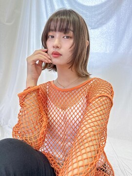 アンジェリカ 名古屋店(ANGELICA) 外ハネ 顔まわりレイヤーインナーカラー