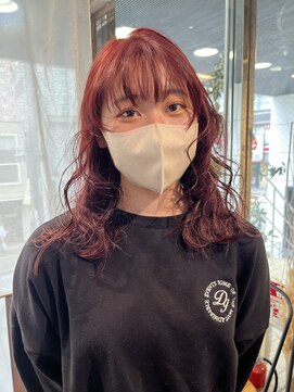 ヘアーアンドメイク ビス(HAIR&MAKE bis) ブリーチなしWカラー/ボルドーカラー♪【多田 華歌】