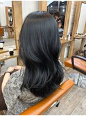 ブルーブラック くびれミディアム ブラックカラー