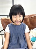 ★キッズカット★可愛い切りっぱなしひし形ボブカット