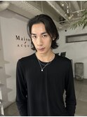 =メンズボブ/ダークアッシュ/ニュアンスパーマ／MAN’S HAIR