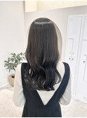ロングヘア艶カラーブリーチしない透明感カラー