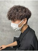 MEN'S HAIR/ダークアッシュ/ニュアンスパーマ/韓国マッシュ