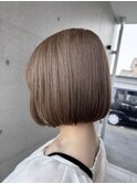 ハイトーンダブルカラーミニボブ小顔ヘアニュアンスカラー