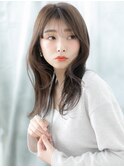 フェミニンシースルーバング韓国風巻きq小山20代30代40代
