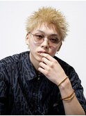 スパイキーショート　メンズショート　ハイトーンカラー