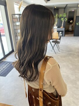 ナンバー(number+) 大人可愛い髪質改善カラー透明感オリーブベージュ