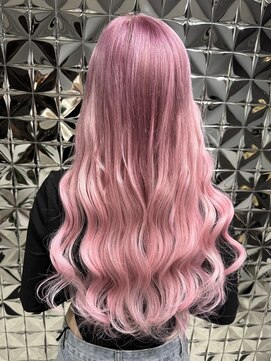 シールエクステ/ピンクカラー/ピンクアッシュ/ブリーチ/髪質改善