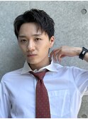 メンズビジネスショートヘアアップバングパーマ短髪メンズセット