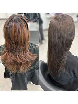 ガルボヘアー 桟橋店(garbo hair) グレージュ 透明感カラー 大人カラー 赤み抹消