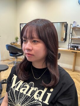 アルター(aL ter) 前髪顔まわりカット×ラベンダー［暗めカラー］長野歌穂