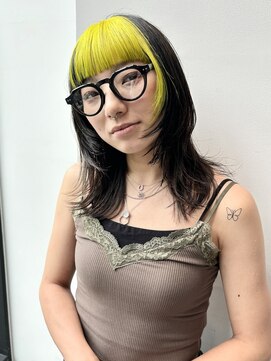 ステア ケース(stair case) レイヤーウルフ×フェイスフレーミング   イエロー