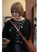 チャプター 問屋町(chapter)&nbsp;パツっとボブケアブリーチダブルカラーブロンドベージュ韓国ヘア