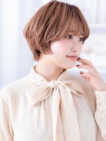 カバーヘア 上尾西口店(COVER HAIR)&nbsp;ブリーチなしピンクベージュ小顔ひし形レイヤーボブ20代30代上尾