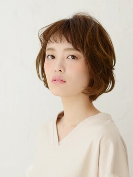 アース 花巻店(HAIR&MAKE EARTH) 大人かわいい♪オン眉×美人ショートボブ