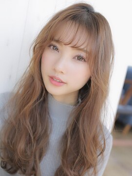 アグ ヘアー グラン 吹田店(Agu hair gran) 《Agu hair》シースルーバング×アンニュイロングヘア