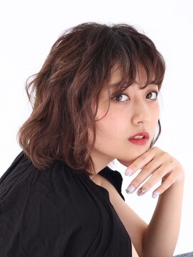 グランデュール 焼津店(GRANDEUR) 【色っぽふんわりミディ】ショコラブラウン