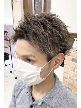 ヘアーアート シオン(Hair Art Sion) アップバング×ツーブロックのナチュラルショート