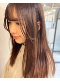 ゆるふわフェザーバンク/ラベージュカラー[表参道/表参道駅]