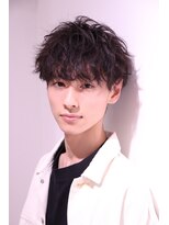 ネイビー(NAVY)&nbsp;スタイリング簡単 ソフトツイスト 束感 マッシュ