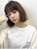 ピンクブラウンボブ