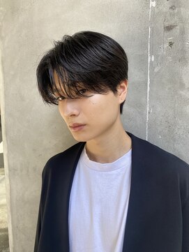 フィフス 栄(fifth) 無造作ニュアンスパーマセンターパートツーブロックメンズパーマ