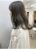オリーブグレージュ イルミナカラー 透明感カラー
