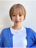 大人ショート 前髪あり丸みひし形耳かけ丸顔面長絶壁K20240321