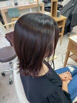 ロッコ 船橋駅(Rocco) 艶ラベンダーカラーフェイスフレーミング 切りっぱなし ミディ