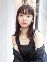 エムスラッシュ アヴェダ 自由が丘(M.SLASH AVEDA)&nbsp;ミルクティーピンク/セミウェット/艶髪/ミディアム/自由が丘