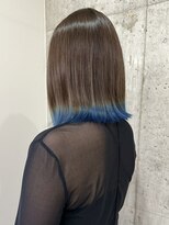 サクラ オモテサンドウ(SAKURA)&nbsp;裾カラーブルー/エンドカラー/グラデーションカラー