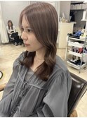 髪質改善ヘアスタイルミルクティーベージュワインレッド
