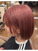 ボブ×チェリーピンク