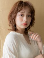 カバーヘア ブリス 大宮西口(COVER HAIR bliss)&nbsp;□アプリコットオレンジ抜け感小顔ウルフカット47大宮30代40代