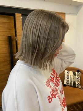 カフカヘア 吉祥寺店(kafka hair) 切りっぱなしボブ×グレージュ