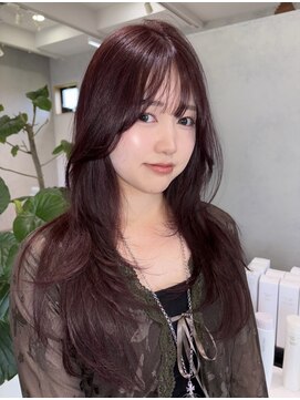 ランプヘアー(LAMP hair) shaggy layer × wine red