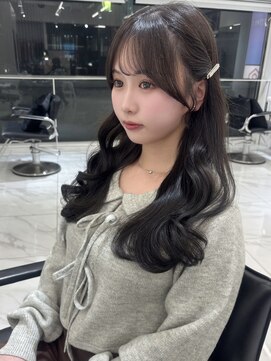 ランテルディ 渋谷(LANTERDIT) 【LANTERDIT】ダークグレージュ 顔周りカット おくれ毛/Risa