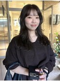 レイヤー巻き髪