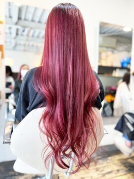 【専門店】髪質改善ダブルピンクカラーエクステブリーチ縮毛矯正