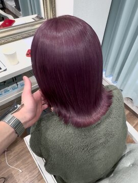 外ハネボブ×ベリーピンク