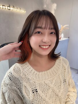 サンド 池袋(sand) 推しカラー/インナーカラー/ダブルカラー/池袋駅/ボブ