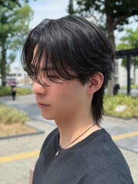 スラッシュ(SLASH) フェザーショート/ニュアンスパーマ/センターパート/姫路