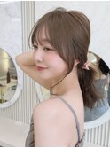 顔まわり　レイヤーカット　韓国
