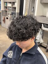 ノイセルヘアー(Noisyle Men's hair) リバースセンターパート/ニュアンスパーマ/ダウンバング/MEN'S◎