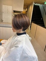 ラウム(RAUM)&nbsp;大人女性の丸みショートボブ×ブラウンカラー