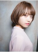 ナチュラルブラウン　まとまりボブ