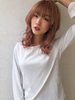 オーロ 西大寺店(ORO)&nbsp;ピンクベージュが可愛い大人ミディ