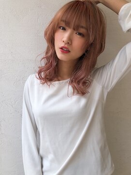 オーロ 西大寺店(ORO) ピンクベージュが可愛い大人ミディ