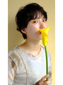 スリーアン(THREE ann.) マッシュショートパーマハンサムショート