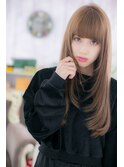 女子の憧れ♪グレージュカラーでツヤ感小顔マーメイドロングa1